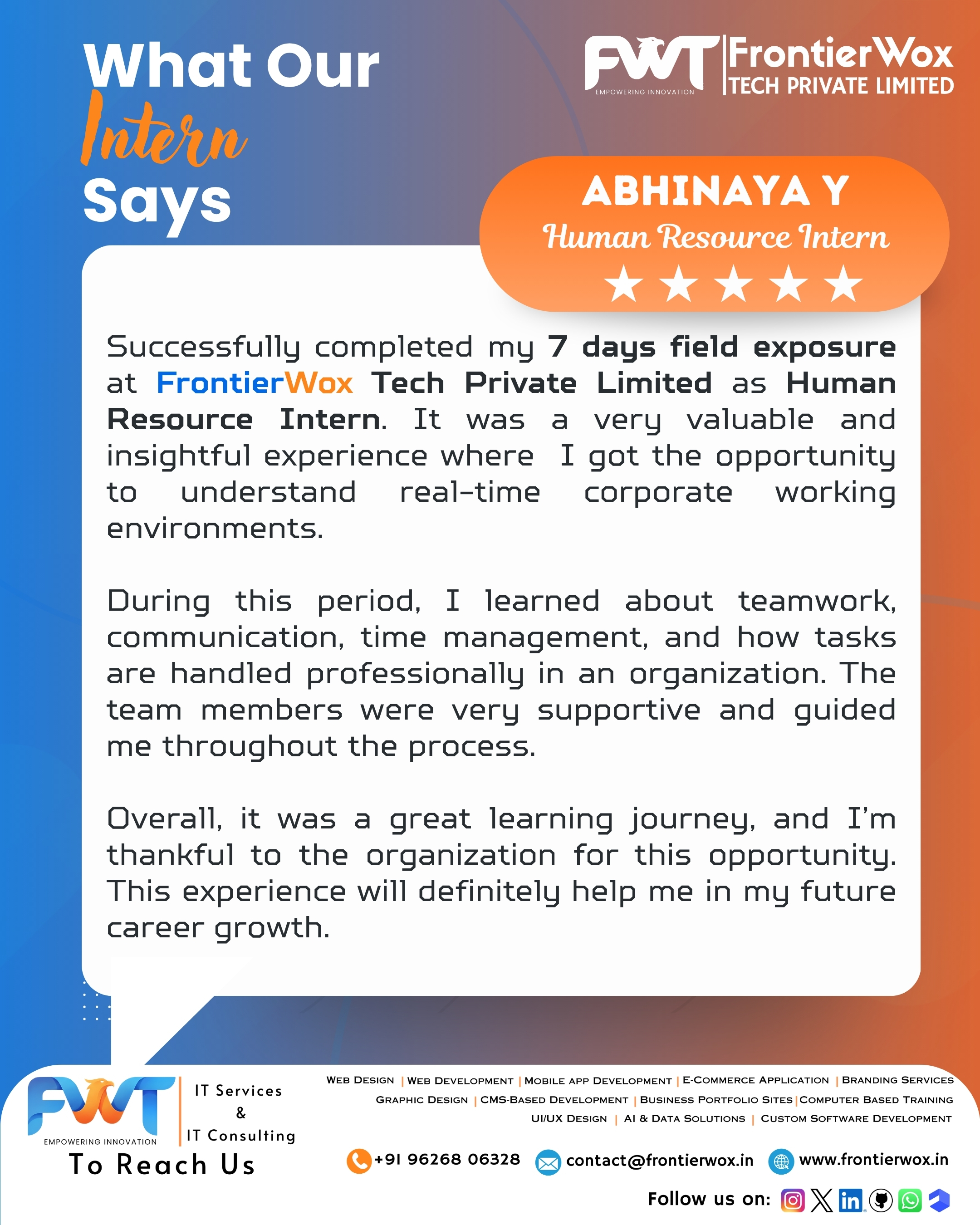Intern Testimonial 2