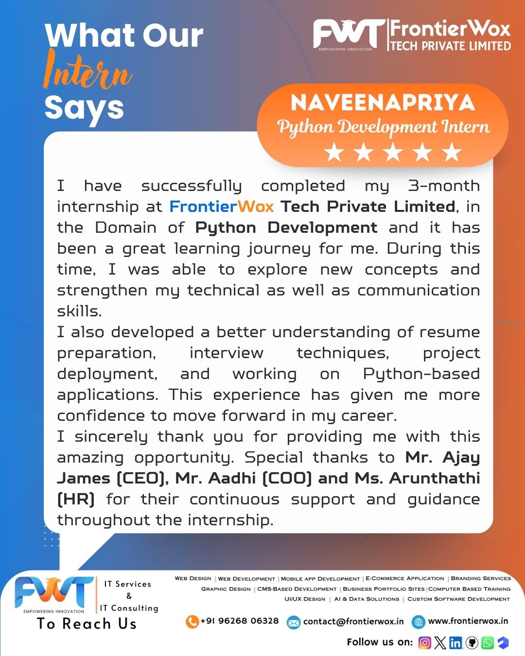 Intern Testimonial 23