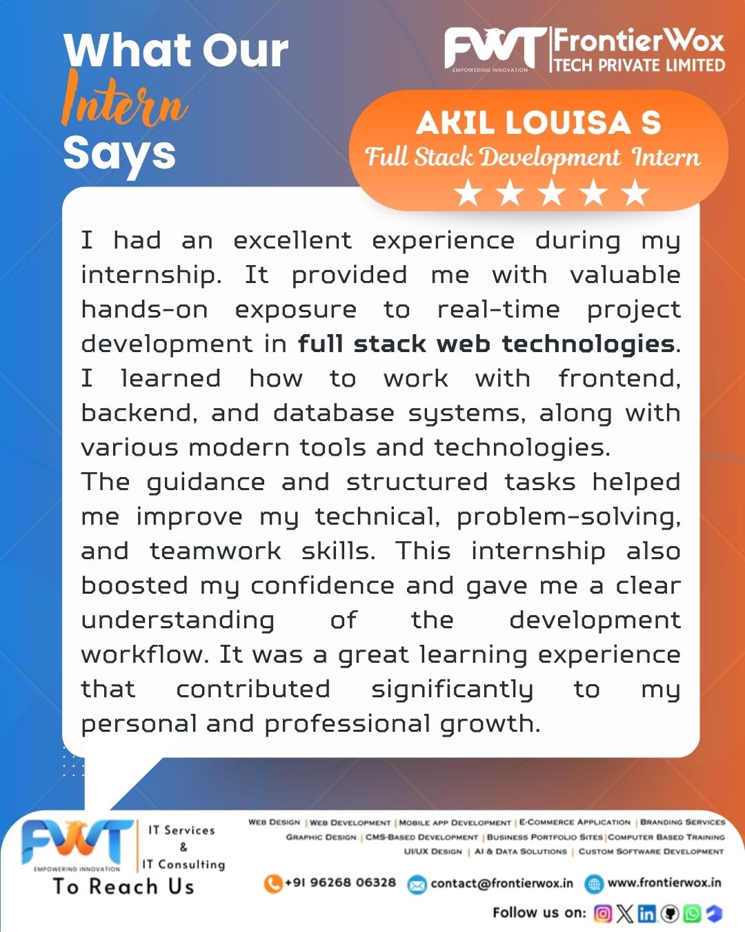 Intern Testimonial 3