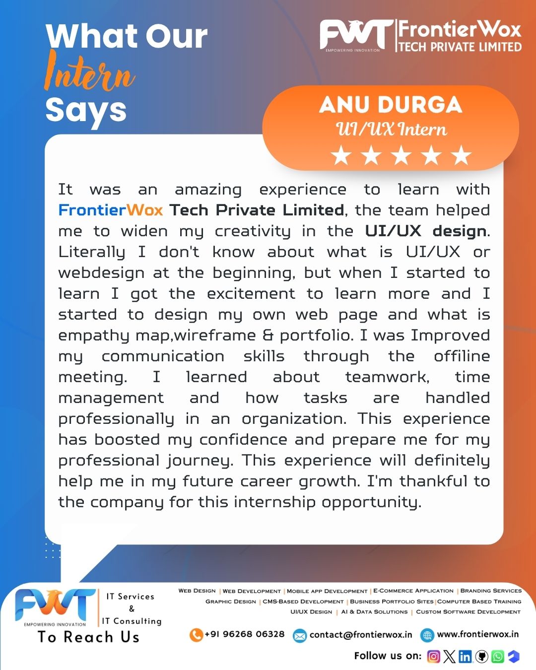 Intern Testimonial 5