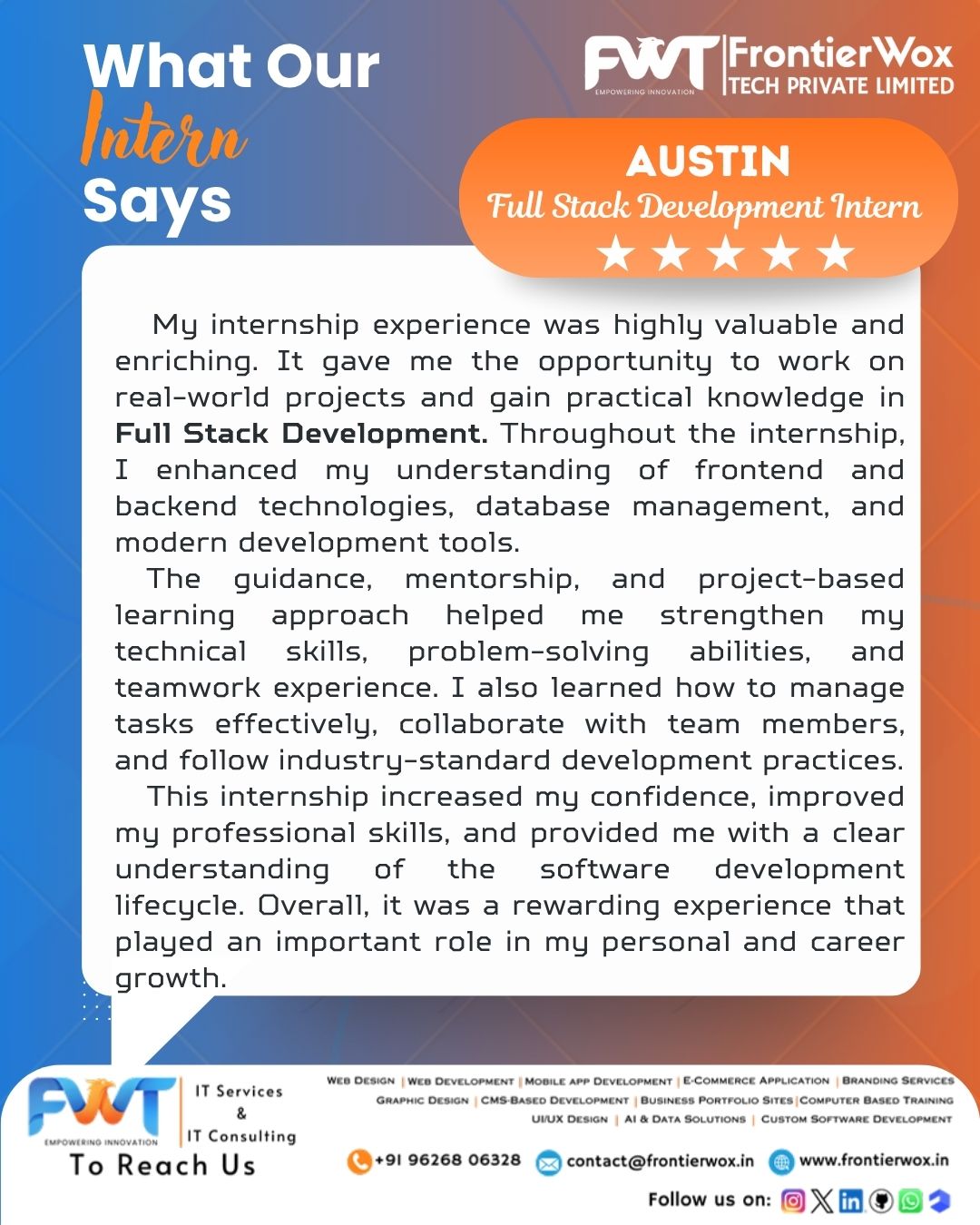 Intern Testimonial 6