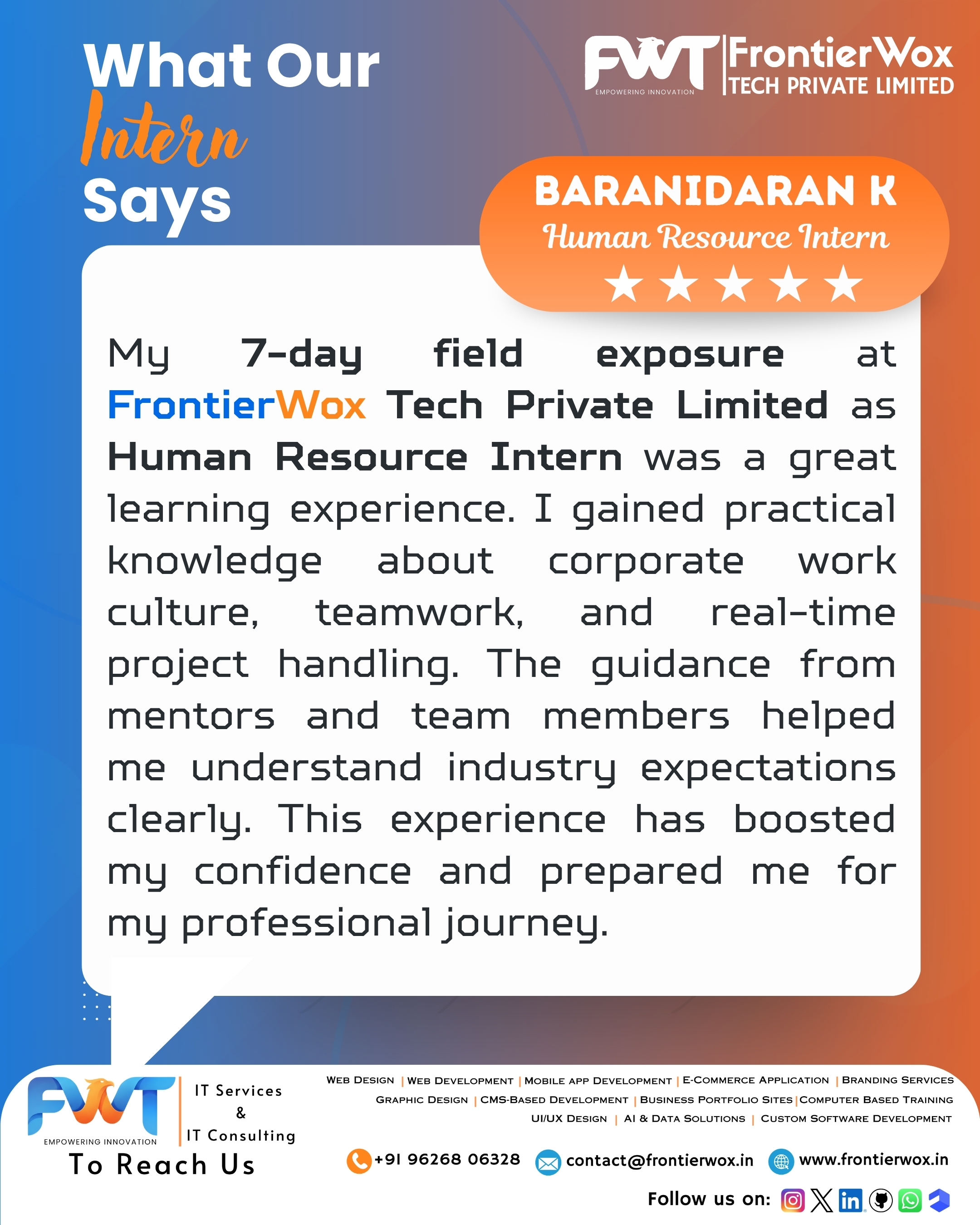 Intern Testimonial 7