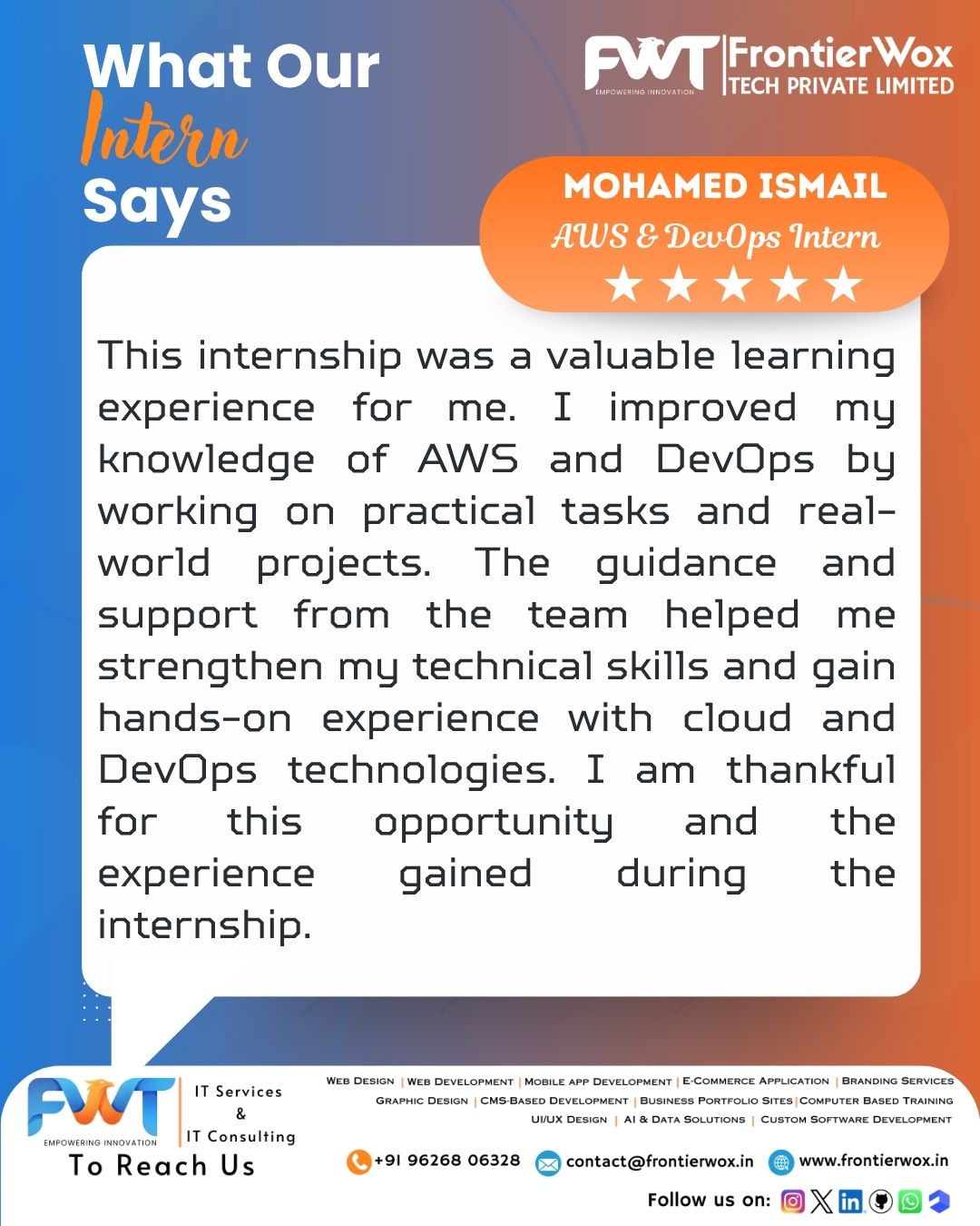 Intern Testimonial 70