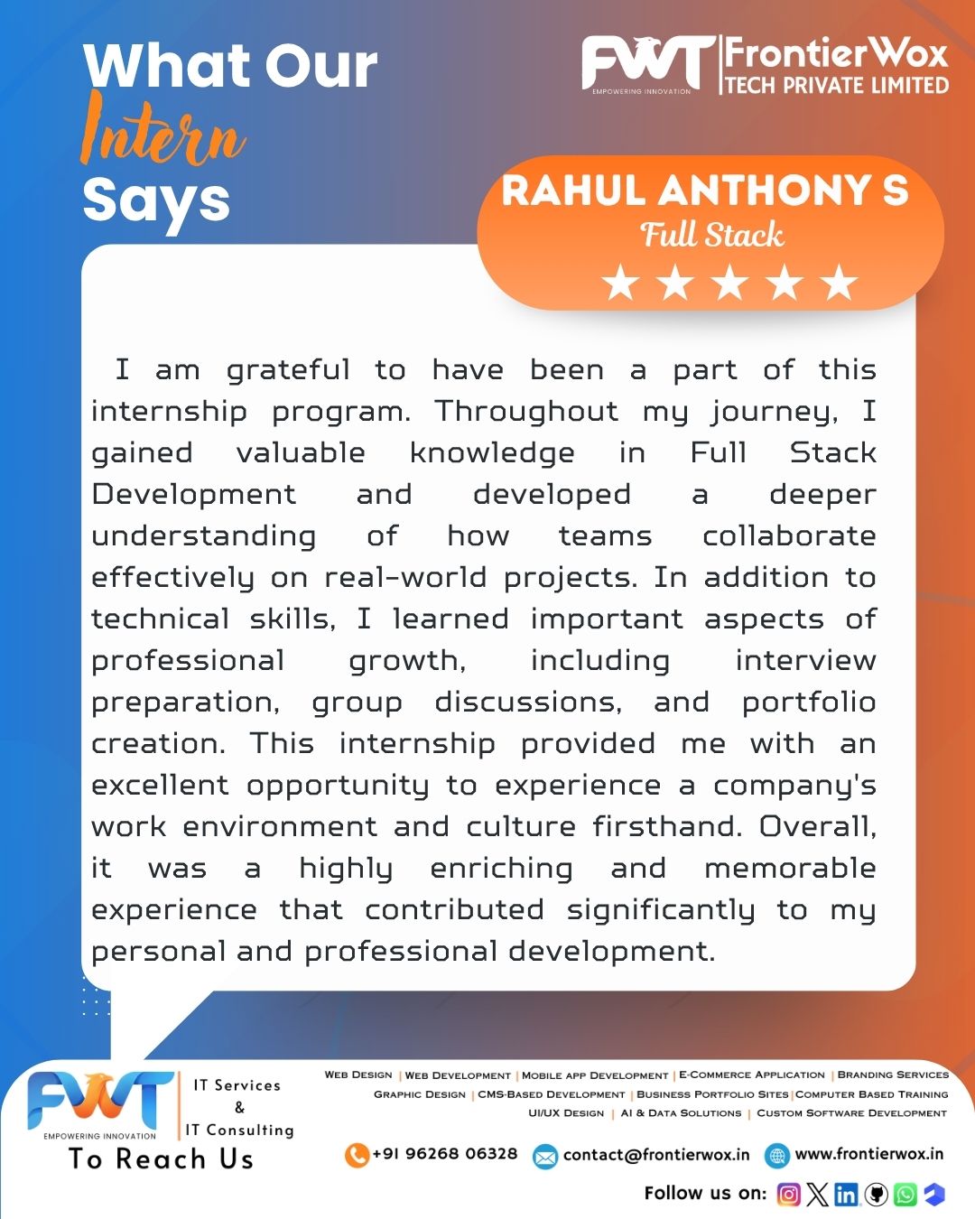 Intern Testimonial 74