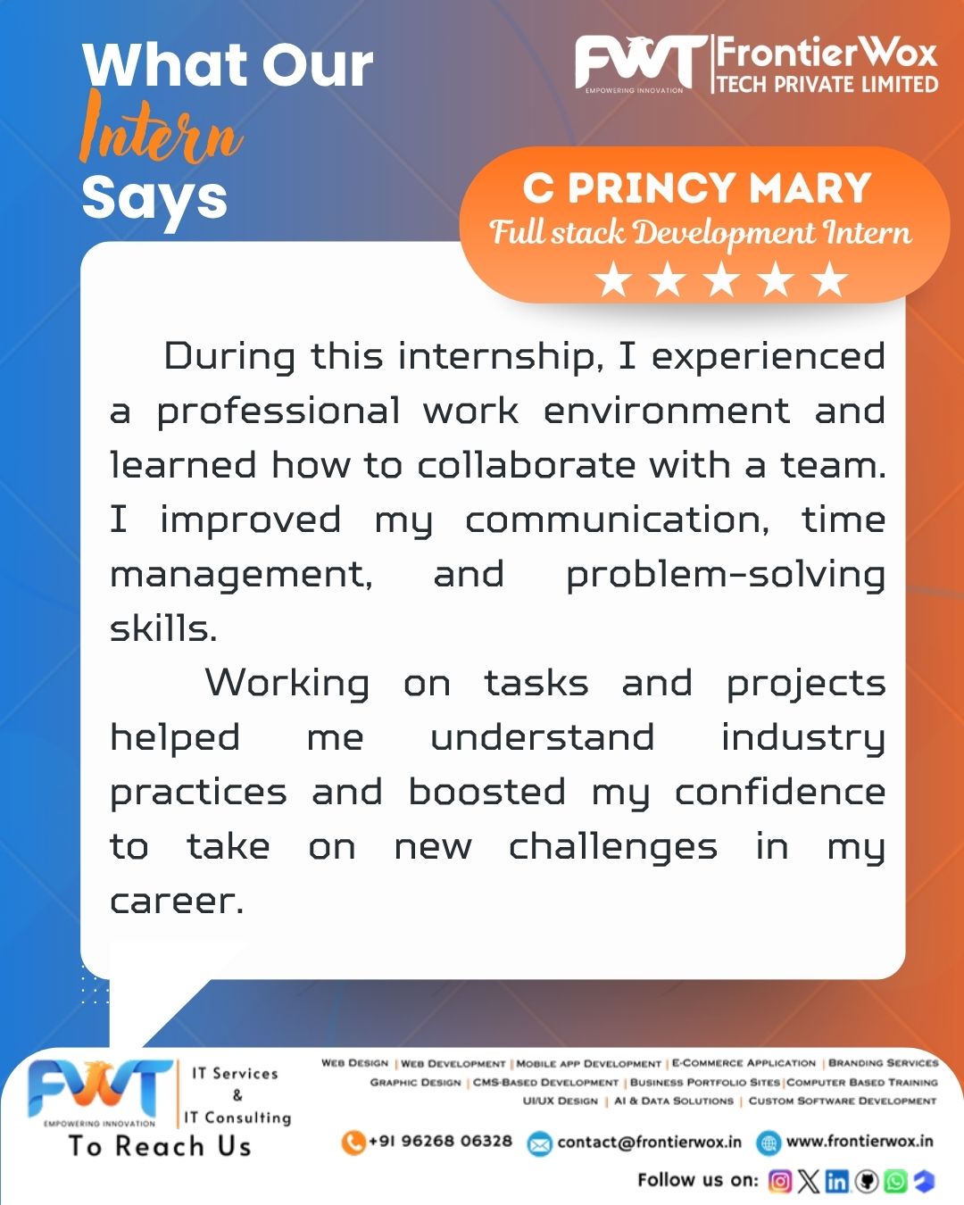 Intern Testimonial 8