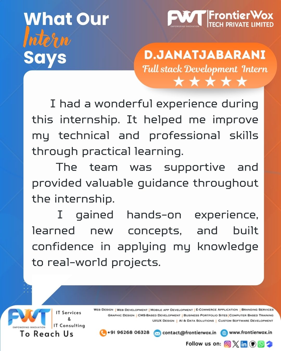 Intern Testimonial 9
